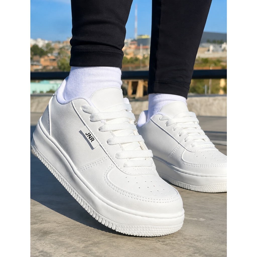 Tenis Masculino Branco Casual Trabalho Dia a Dia Olimp Unissex Star Max 34 Ao 43