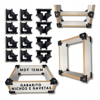 Kit Gabaritos 15mm MDF Montagem De Nichos Moveis Caixas