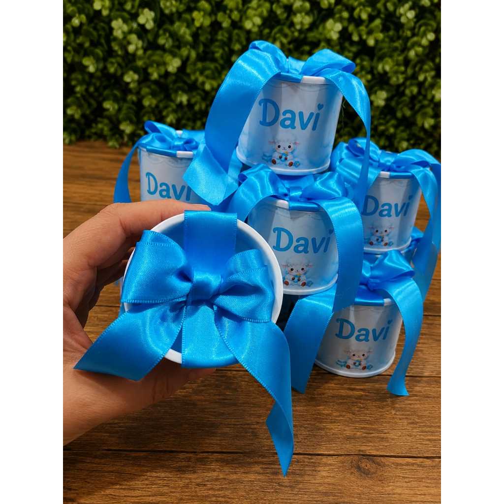 Tubolata Personalizada Carneirinho – Lembrancinha Infantil com Laço | Chá de Bebê / Maternidade / Aniversário