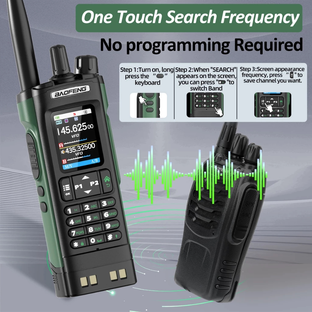 iBAOVOICE UV-32 Walkie Talkie 10W rádio banda dupla GPS Bluetooth, bateria 2500mAh, carregamento USB-C com fone brinde — imagem 2 de 2