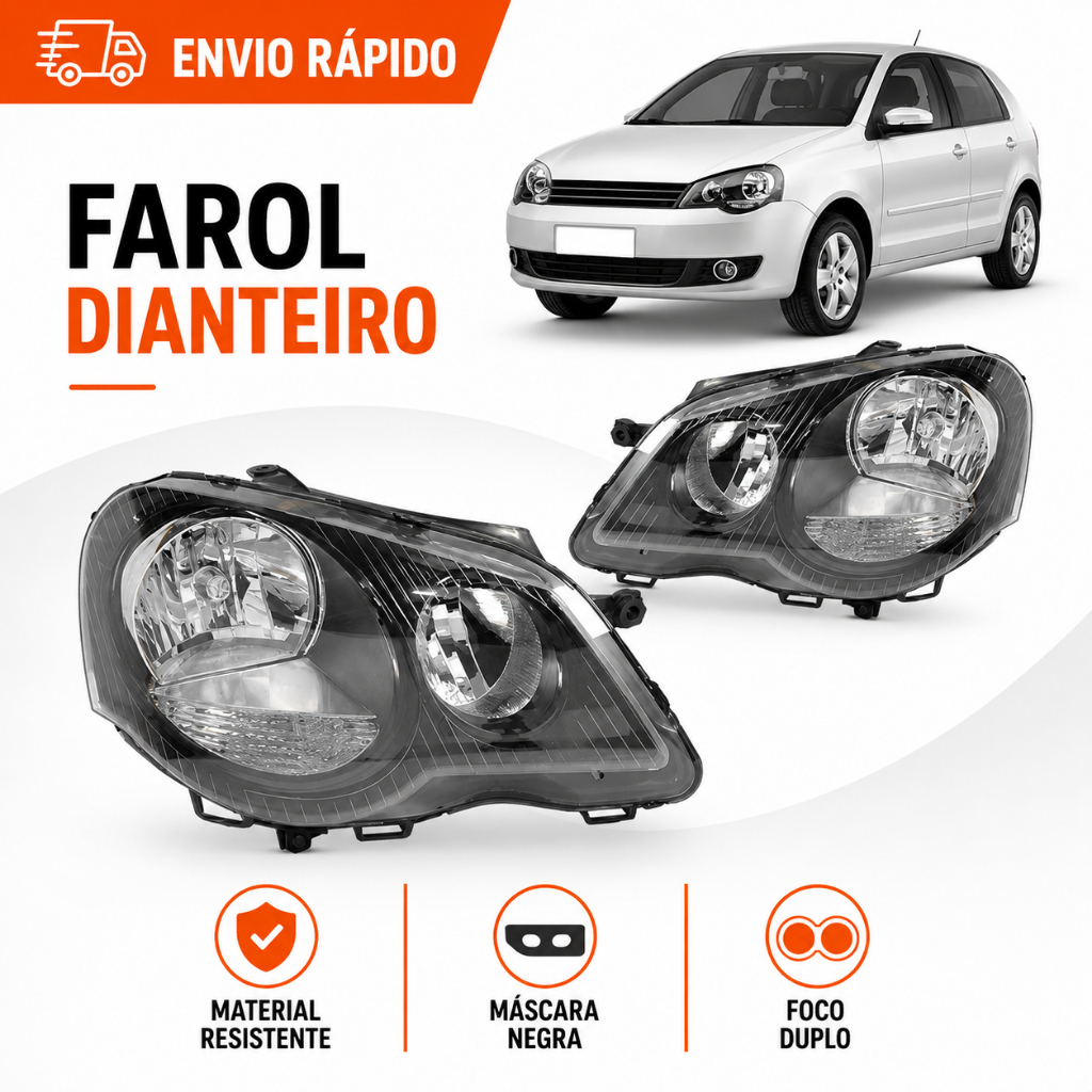 Par Farol Polo 2007 2008 2009 2010 11 12 13 14 Mascara Negra