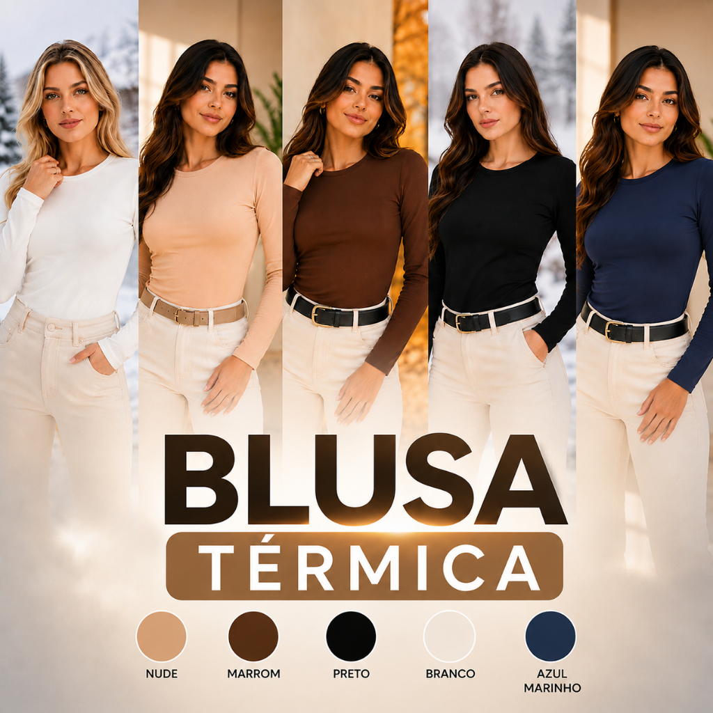BLUSA TÉRMICA PELUCIADA | SEGUNDA PELE | MANGA LONGA | QUALIDADE PREMIUM