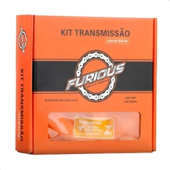 Kit Relação transmissão Completo Com Retentor Titan Fan 125 2014 Até 2018 ( Aço 1045 )