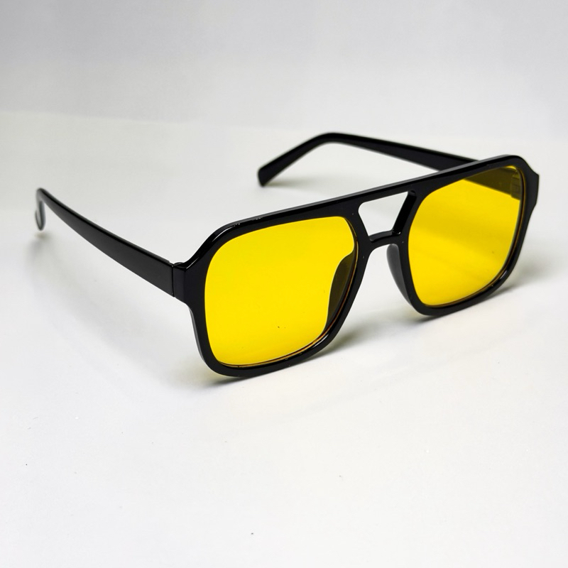 Kit 2 Óculos Feminino Amarelo Tartaruga Quadrado Oversized Oval UV400 — imagem 2 de 2