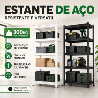 Estante Multiuso Aço prateleira de aço industrial 300kg 3/4/5/6 Bandejas Tripartida