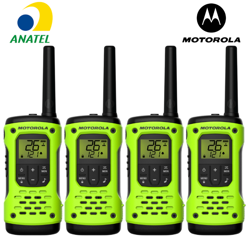 4x Rádio Comunicador Prova D'água Ip67 MOTOROLA T600BR H2O 35KM HT TALKABOUT