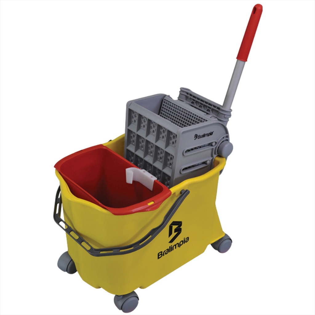 Carrinho Limpeza com Balde 20l Carrinho Espremedor Profissional Carrinho Doblô Bralimpia Limpeza