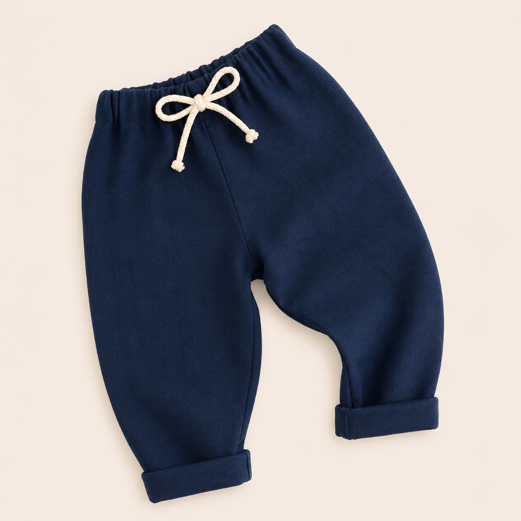 Calça de linho infantil bebê 1,2,4 anos