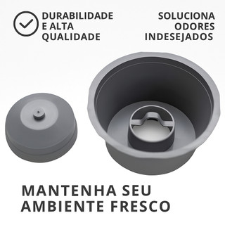 Kit 2  Adaptador Bloqueador Tira Mau Cheiro Ralos 10cm  Porta Grelhas Anti Odor Banheiro Insetos