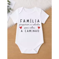 Body Bebê Algodão Família Resposta Uma Oração Manga Curta Frases Gravidez Revelação Infantil