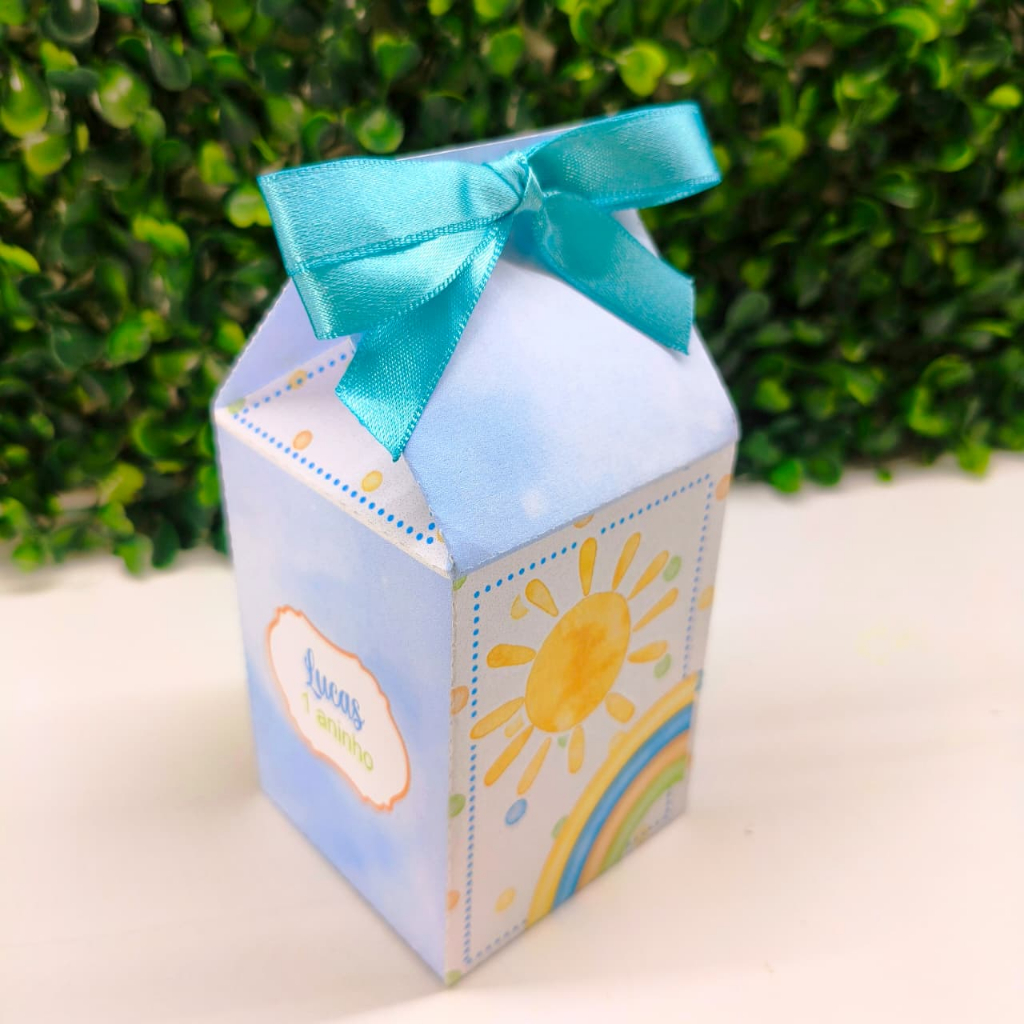 Caixa Milk Personalizada 1 Aninho Lembrancinha Festa Infantil Qualquer Tema