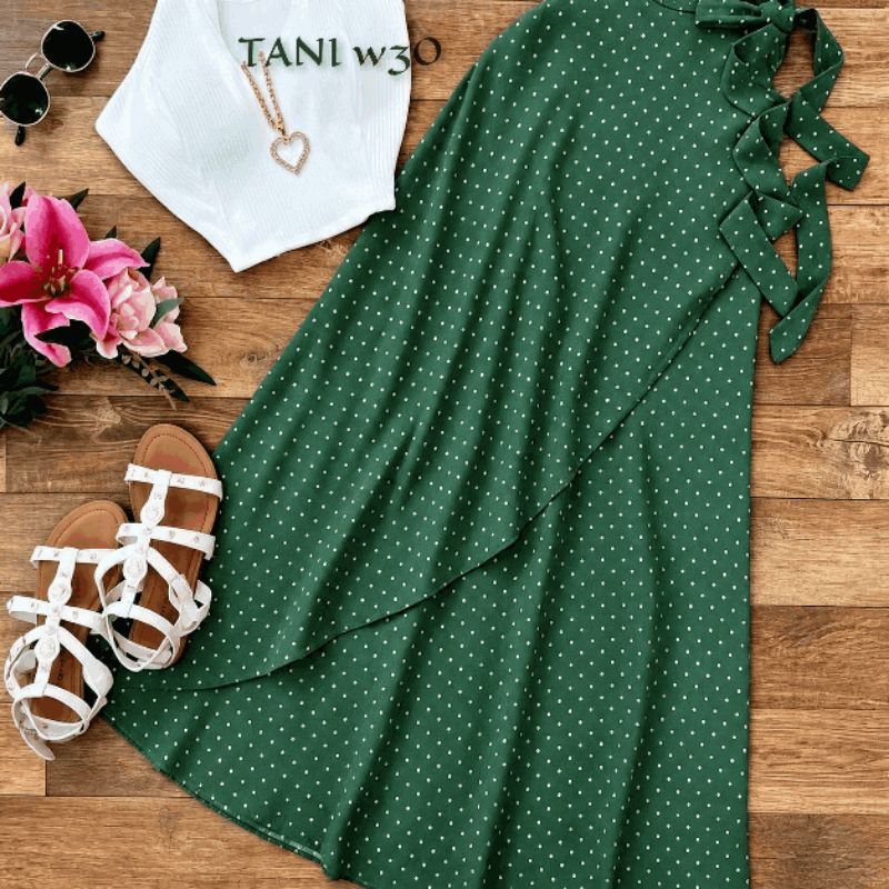 Saia Envelope Feminina Transpassada Com Forro Moda Evangélica Elegante