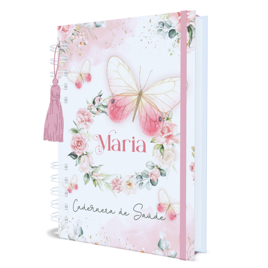 Caderneta De Vacinação Menina Personalizada Atualizada Bebe Cartão Vacina Saúde Capa Dura Presente