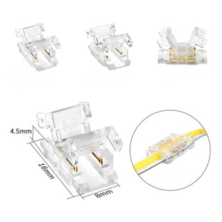 Conector emenda Para fita led 8mm emenda linear conector reto para fita led Cob 320 leds 120 leds 12v ou 24v