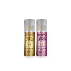 Dupla Body Splash Feminino Gota Dourada 200ml - Gota D'Ouro e Intensa