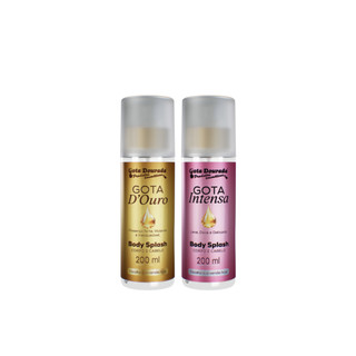 Dupla Body Splash Feminino Gota Dourada 200ml - Gota D'Ouro e Intensa