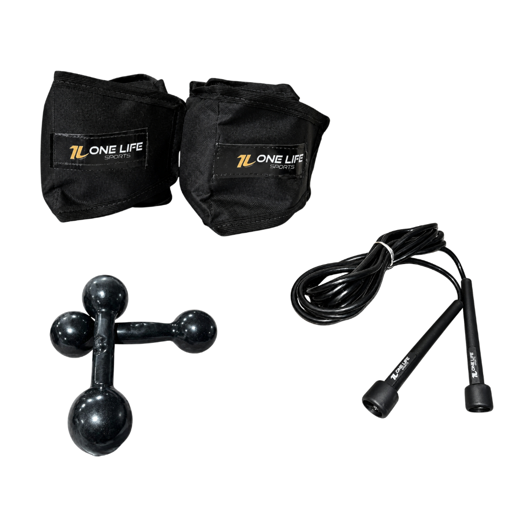 Par De Caneleira De Peso Profissional De 3 Kg + Halter 3 Kg + Corda | treino intenso cross