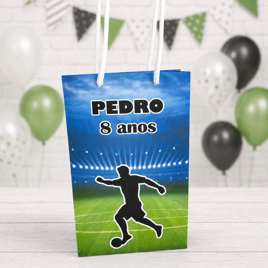 Sacolinha FUTEBOL Pegue e Monte - Lembrancinha - personalizados - aniversário - caixinhas