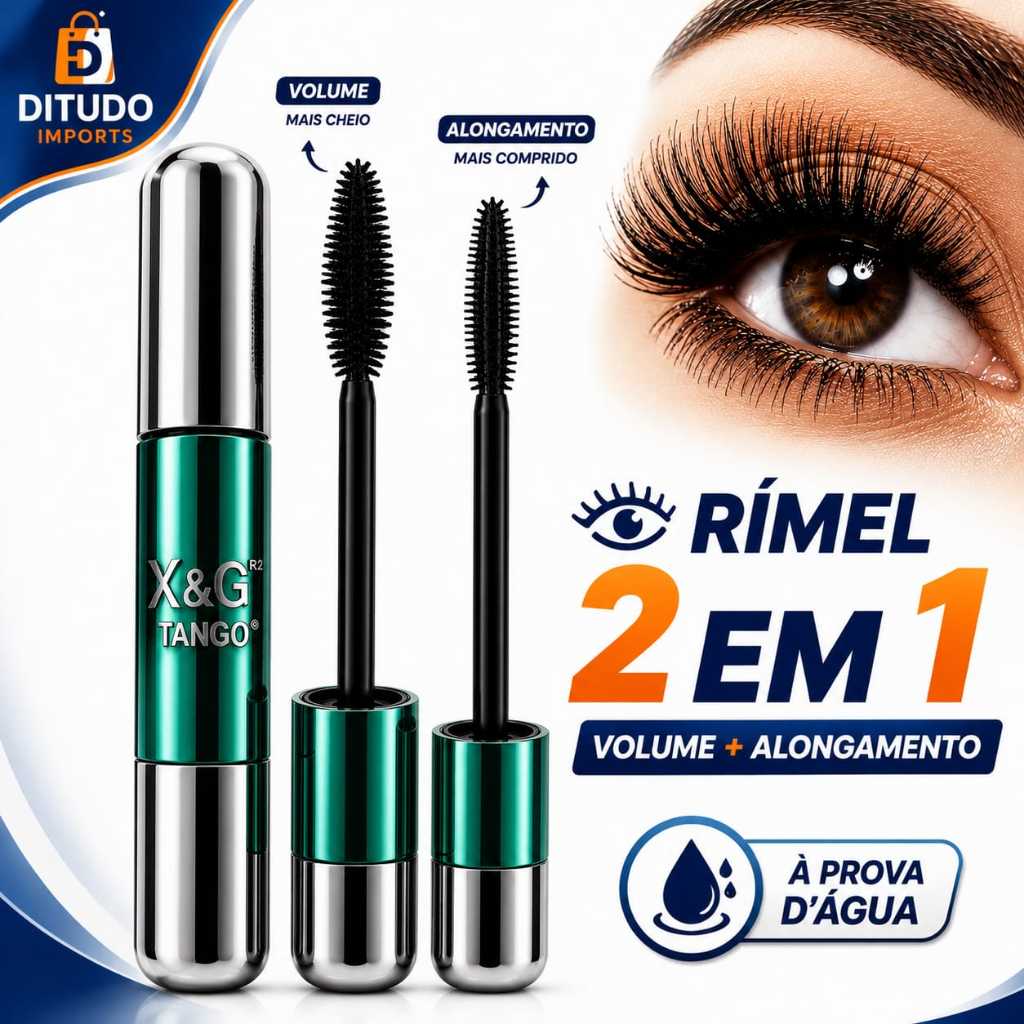 Rimel ​Máscara de Cílios 4D Prova D'água Efeito Cílios Postiços Rímel 2 em 1 …