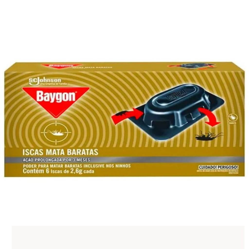 Isca Para Barata Baygon Atua No Ninho Iscas Resolve . Inseticida Atenção Metade da Caixa = Meia
