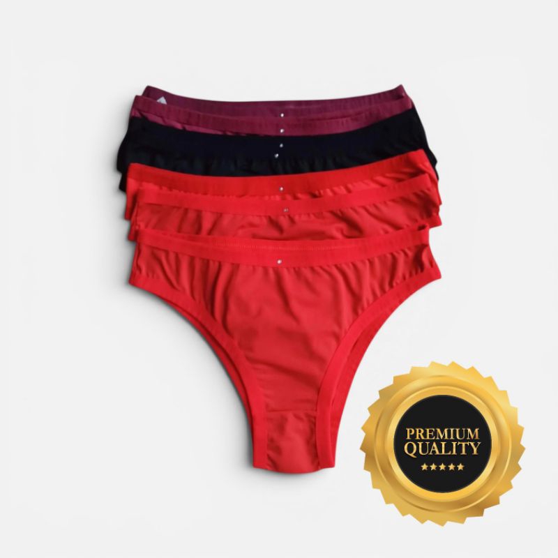 KIT calcinha feminina Premium, tecido poliamida forro 100% algodão