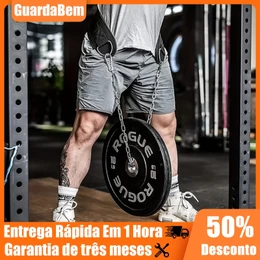 Cinturão de Musculação com Corrente, Cinto Vermelho para Levantamento de Peso, Academia Anilhas Fitness