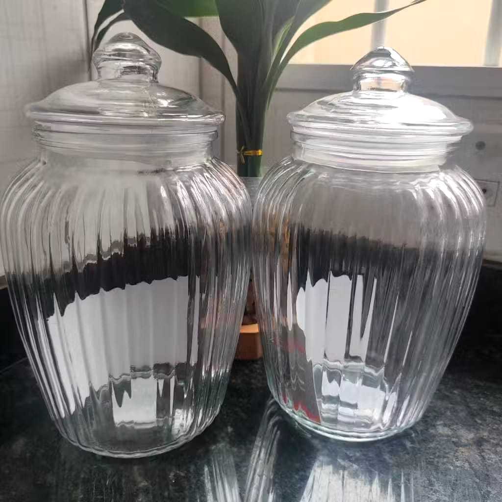 kit Com 2 Potes Para Mantimentos de 2,0 Litros Cada Com Tampa Hermética Transparente