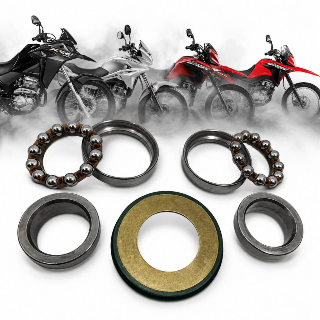 Caixa Direção+guarda Pó Coluna Direção Inf XRE 190/300 BROS 125/150/160 FALCON XLR 125