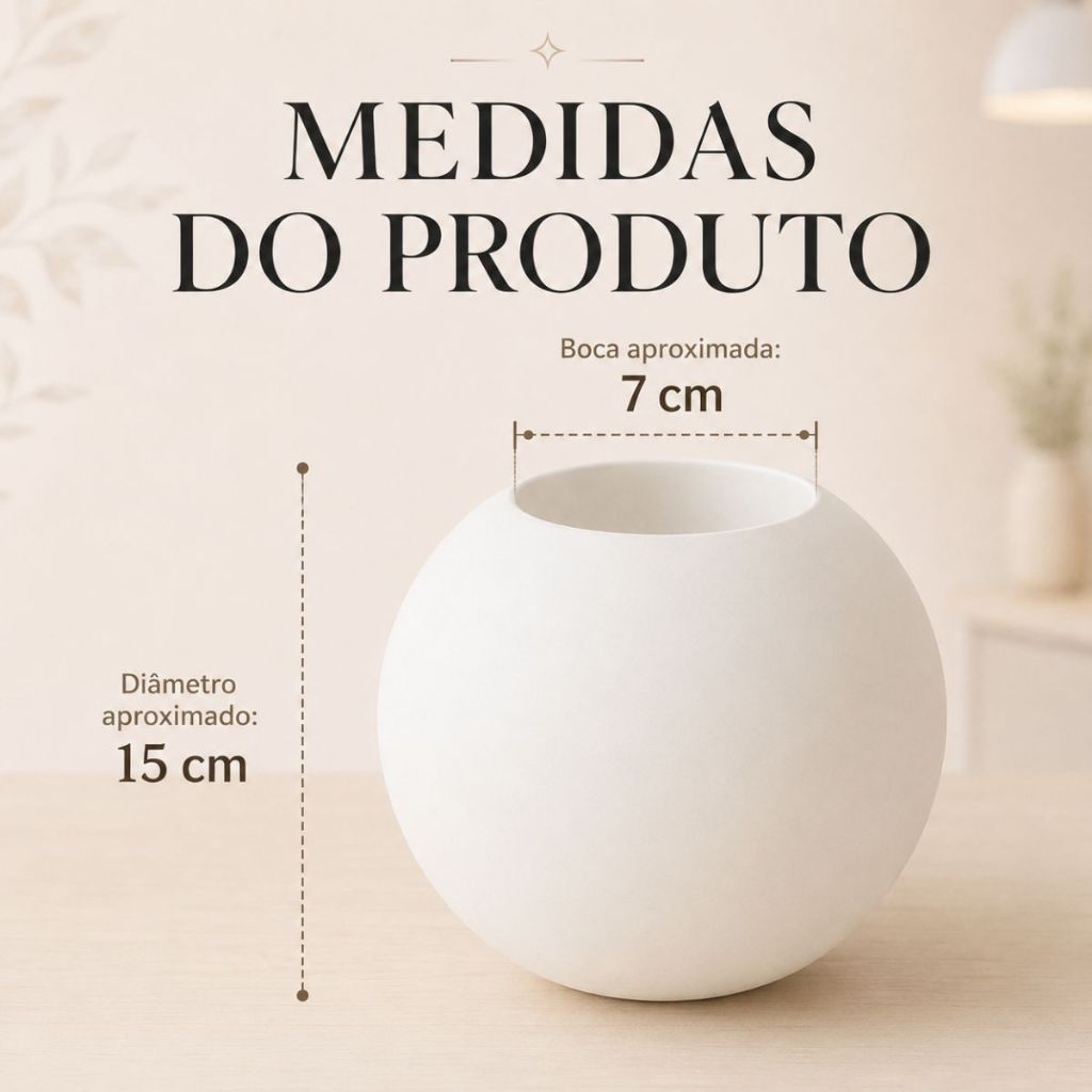 Globo Esfera Branco Fosco 15cm Vidro Boca 7CM Jabuticaba FL Luminária de Teto Decoração Reposição — imagem 2 de 2