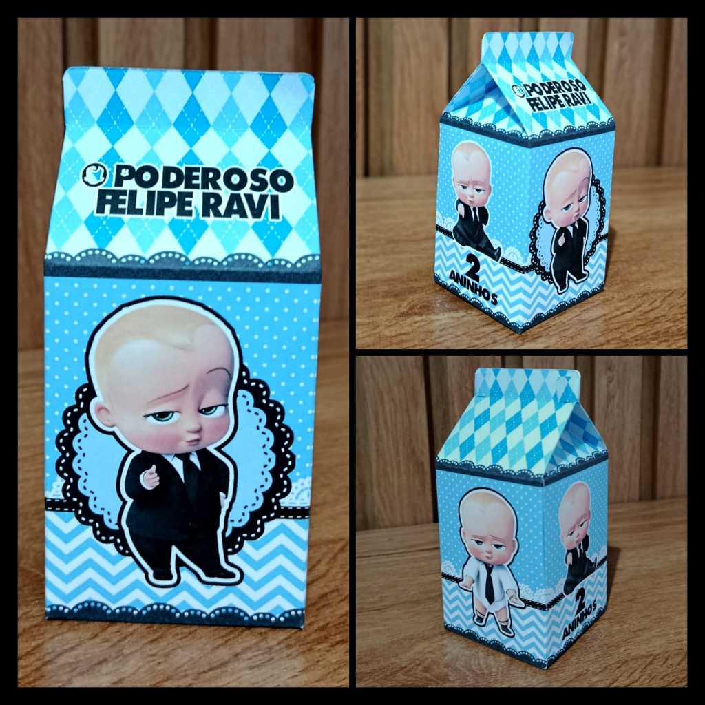 Caixinha Milk Pegue Monte lembrancinha aniversário infantil personalizado nome idade PODEROSO CHEFINHO