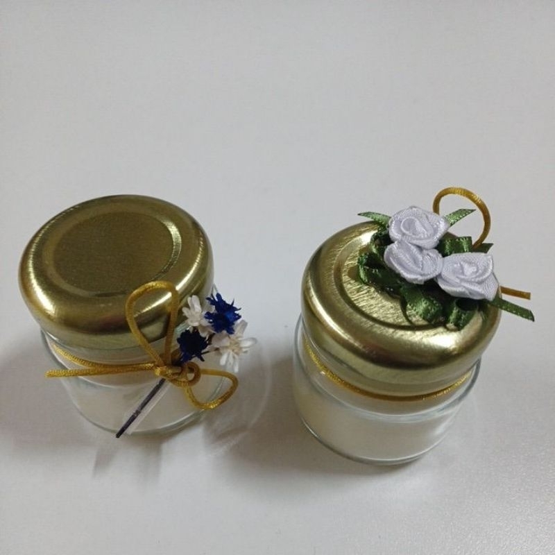 Vela Aromática Artesanal No Potinho - Lembrancinha Casamento Batizado Aniversário Eventos Mimo Personalizado.