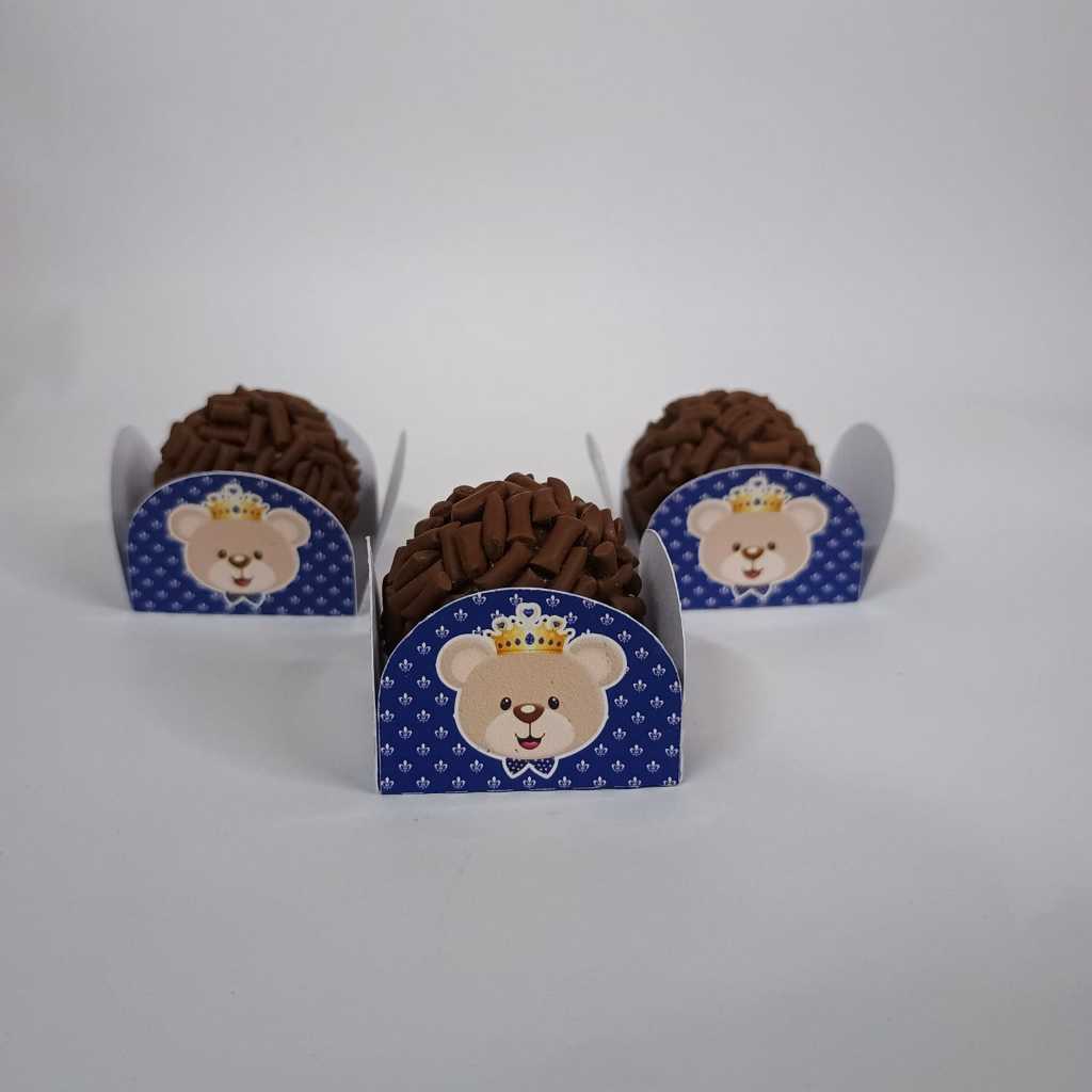 Forminha para Doces Ursinho Príncipe Azul – Porta Brigadeiro | Festa Infantil | Papelaria Personalizada