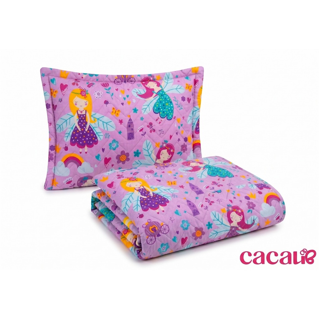Cobre Leito 2 Peças SOLTEIRO Infantil Microfibra Estampada