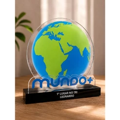 Troféu Personalizado em Acrílico Premium com Base Preta | Premiação Corporativa e Reconhecimento