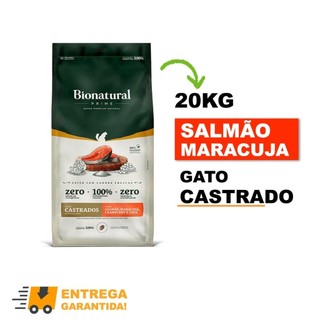 Ração Gato Bionatural Prime Gatos Castrados Salmao 20kg Super Premium