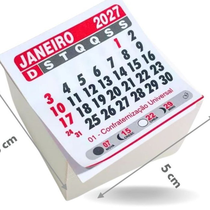 100x Jogos 5x5 - Mini Calendário 2027 - HK