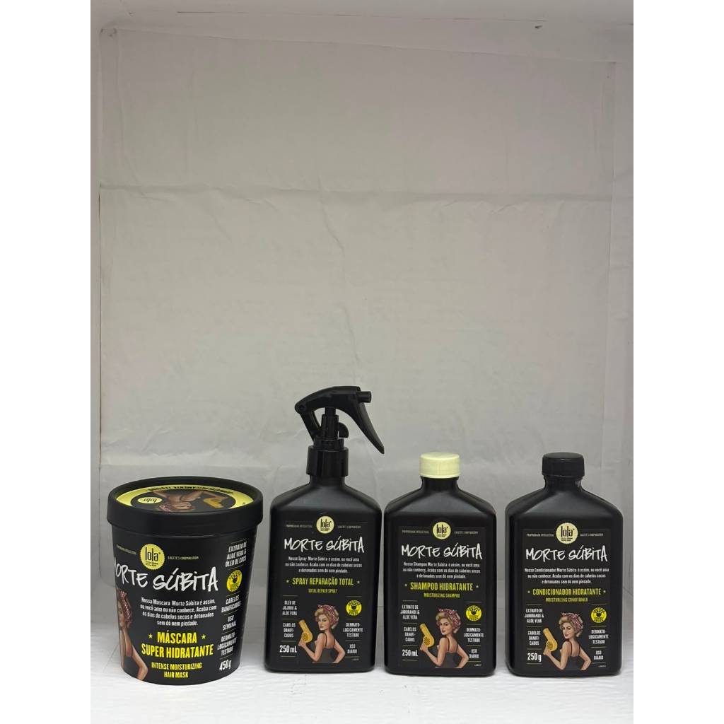 Kit Lola Cosmetics Morte Súbita Shampoo Condicionador Máscara e Spray