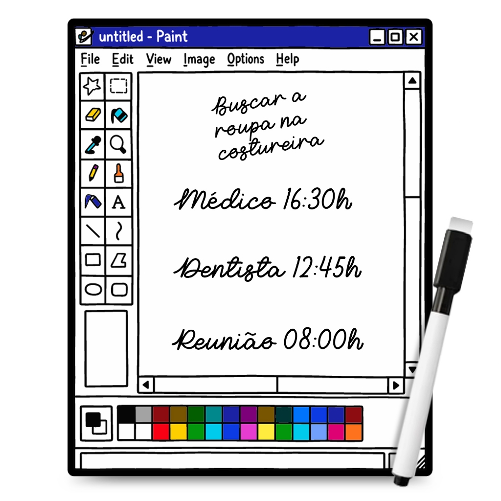 Lousa Magnética Geladeira Computador Retrô 20x25cm Anotações