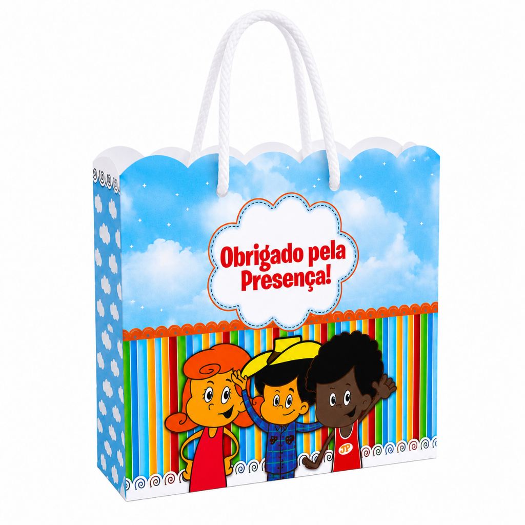 Sacola Personalizada- Tema: 3 palavrinhas só- lembrancinha Aniversario Infantil-Papelaria Personalizada.