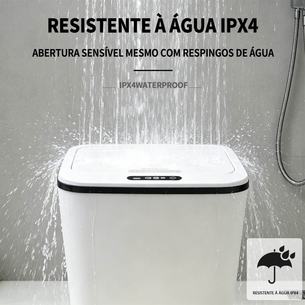 Lixeira com Sensor Automático 16L Recarregável Abertura Inteligente para Cozinha Banheiro Quarto Escritório — foto 7