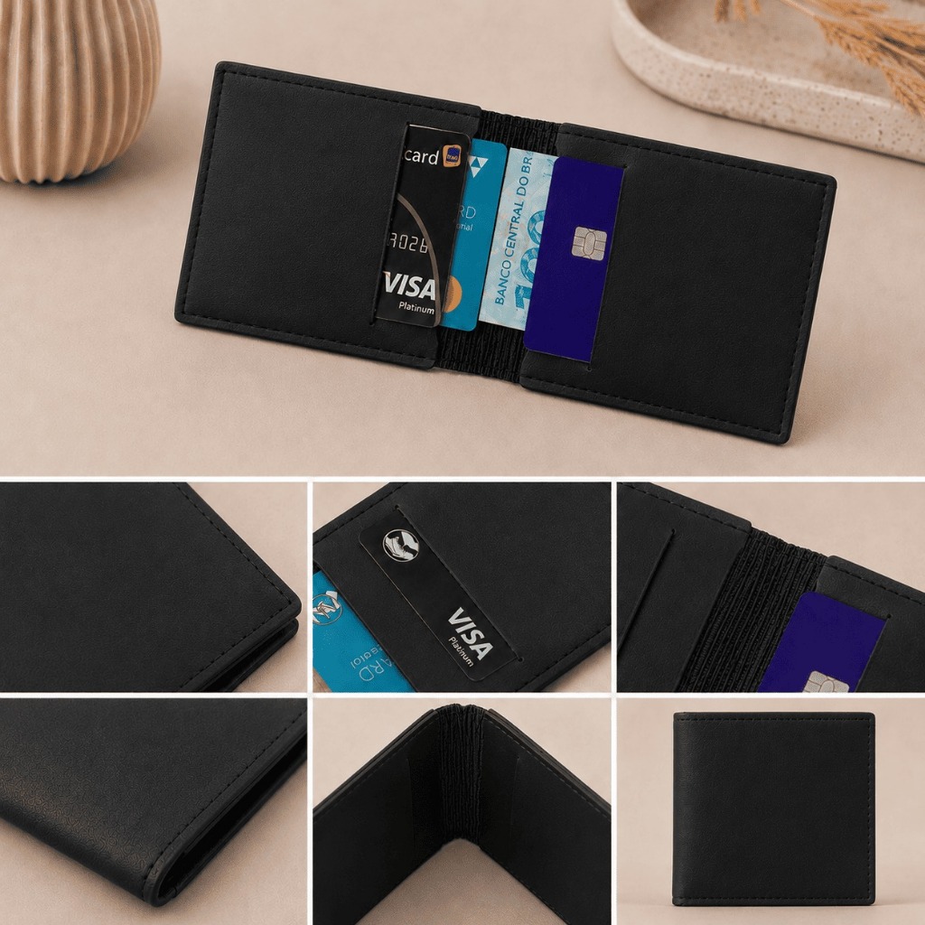 Hiper kit 70 Porta cartão feminino Masculino Carteira Slim