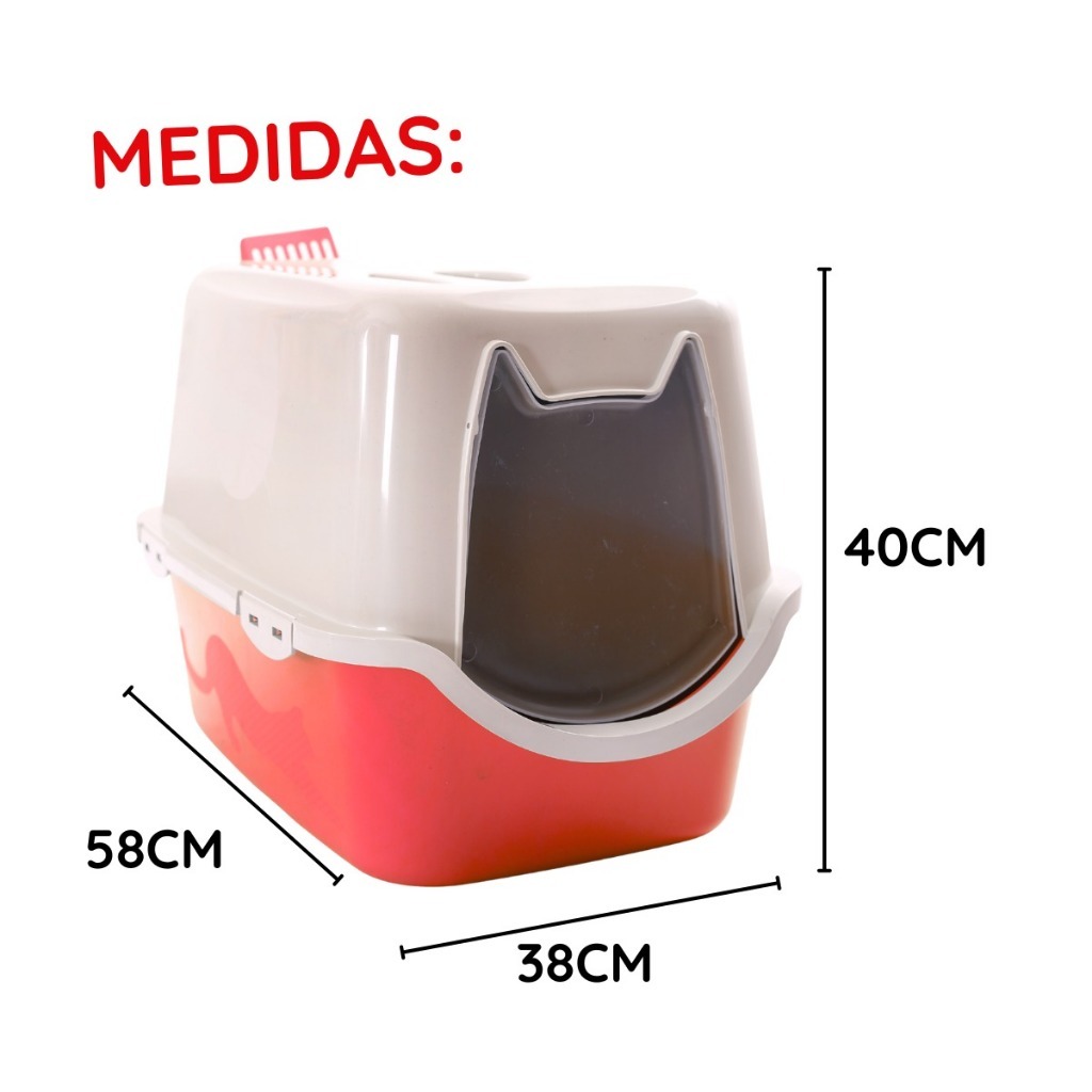 Caixa de Areia Fechada Grande Banheiro Toalete Sanitário Para Gato Filtro de Carvão Pá 2 Comedouros