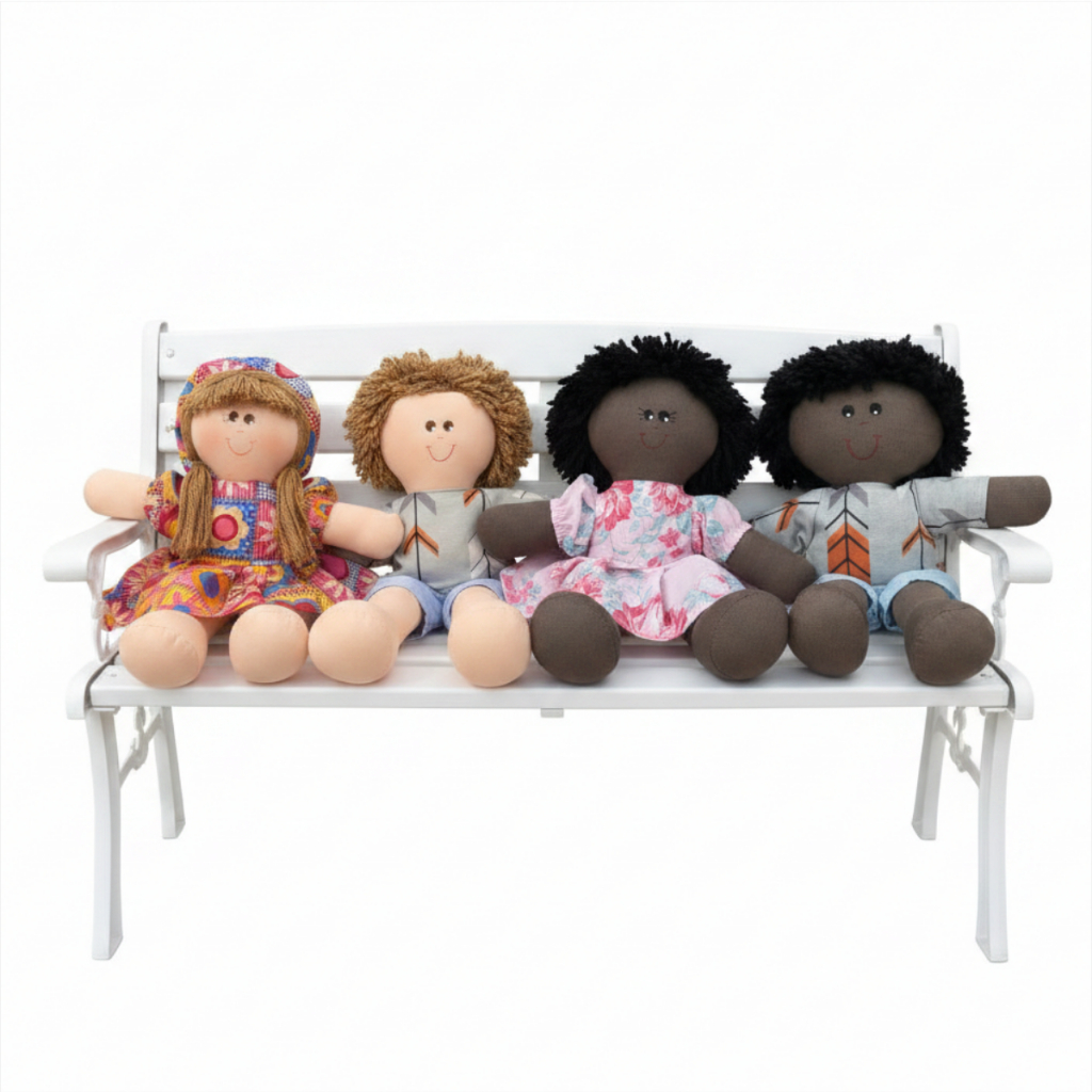 Oferta Kit 2 Bonecas/Bonecos De Pano 30cm Artesanal Exclusivo - Vários Modelos de Casais