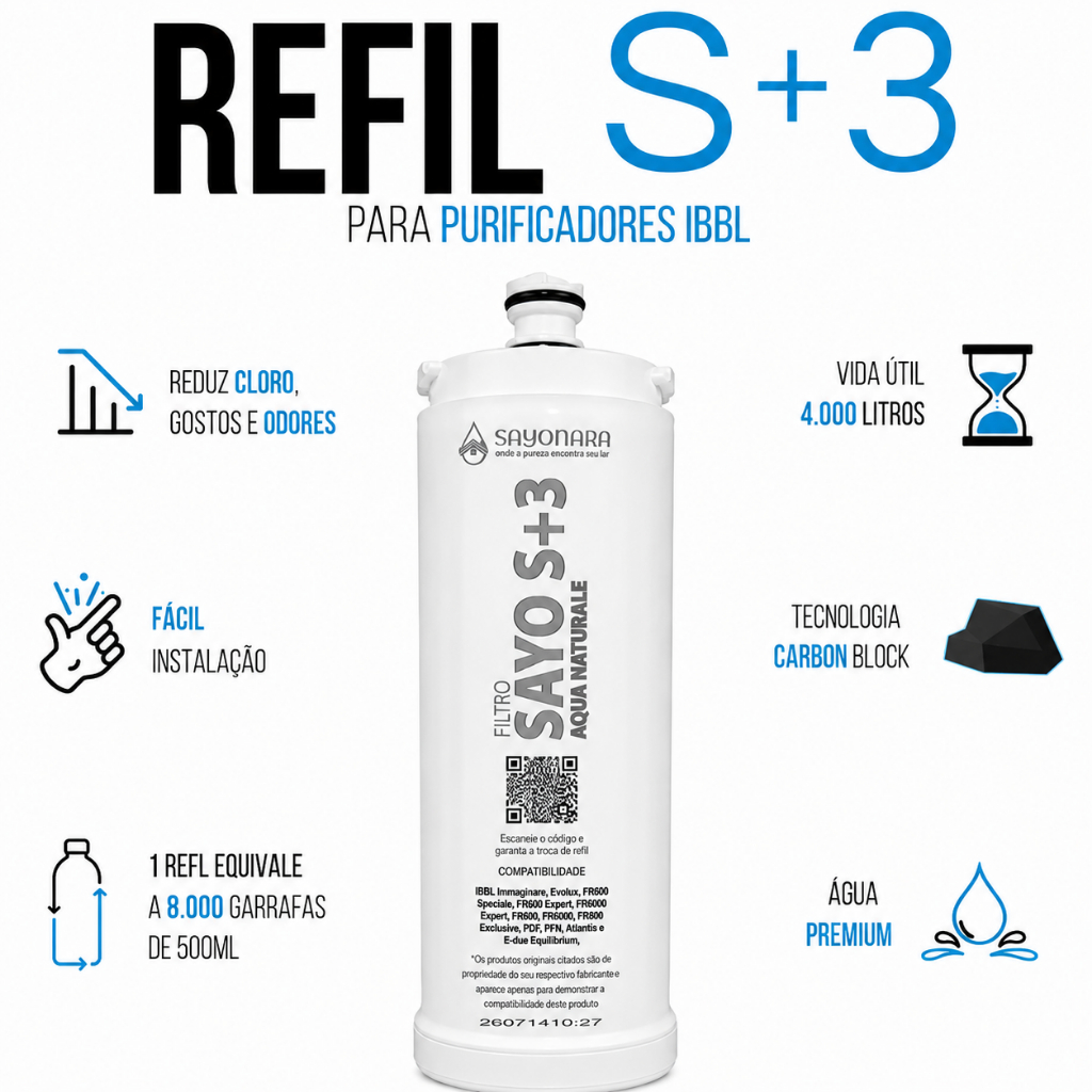 Refil Filtro Purificador De Água Compativel C+3 IBBL Fr600 FR600 Expert FRQ-600 PFN PDF IMMAGINARE — imagem 2 de 2