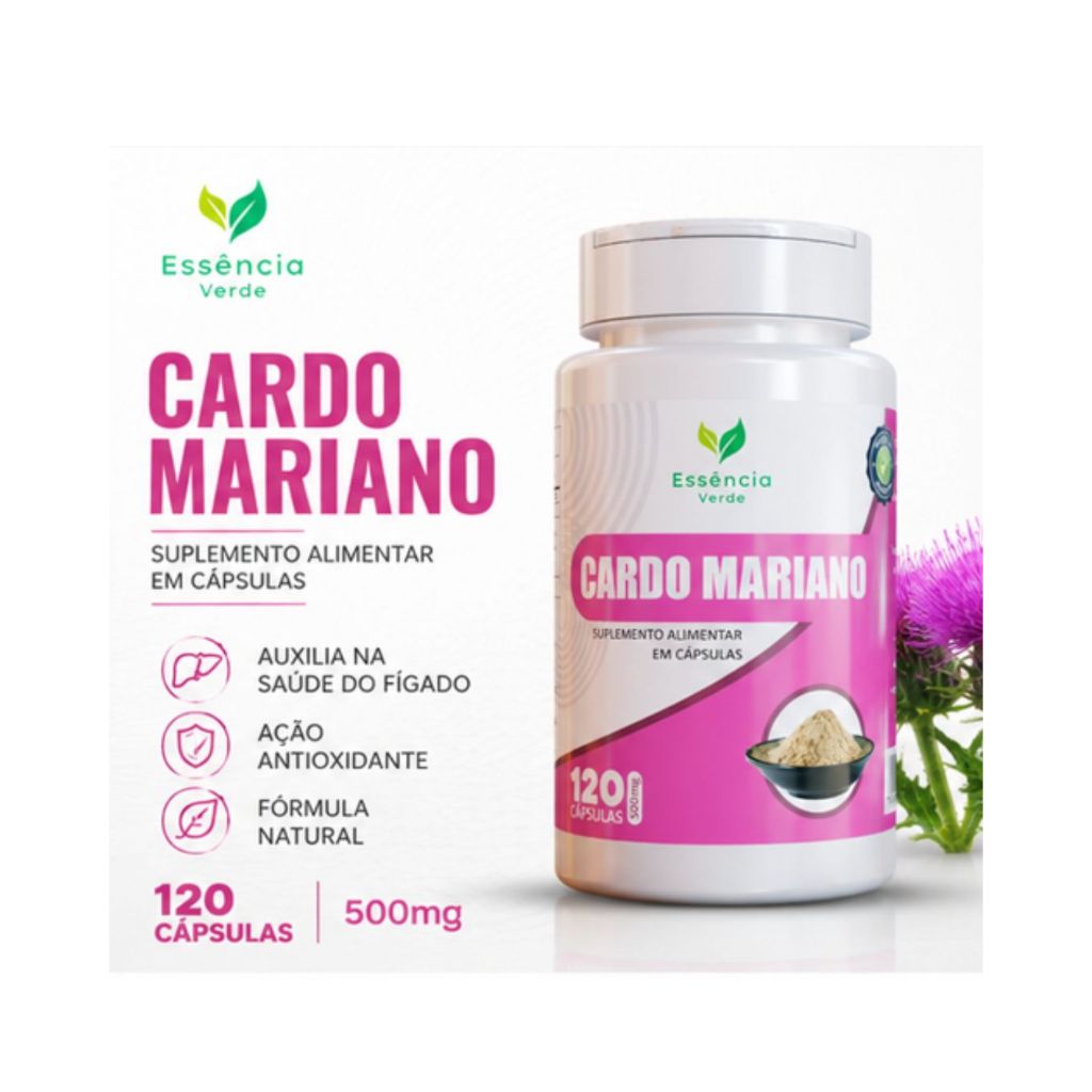 Silimarina Cardo Mariano |120 Cápsulas | 500mg | O Mais Vendido do Mercado