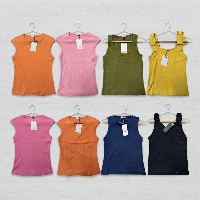 Regata Feminina Canelada com Elastano Alça Fina / Blusinha Básica  Confortável Promoção