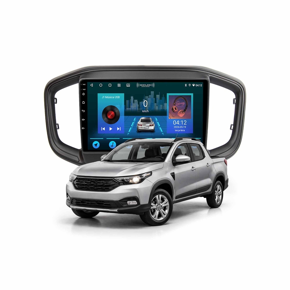 Multimídia Fiat Fiorino 2022 Acima Carplay Android Gps Bluetooth 64gb 9 Polegadas