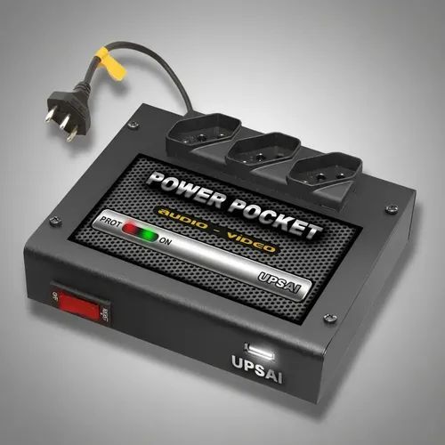 Condicionador de Energia ACF Power Pocket 127V Microprocessado 1100VA USB 3 Tomadas