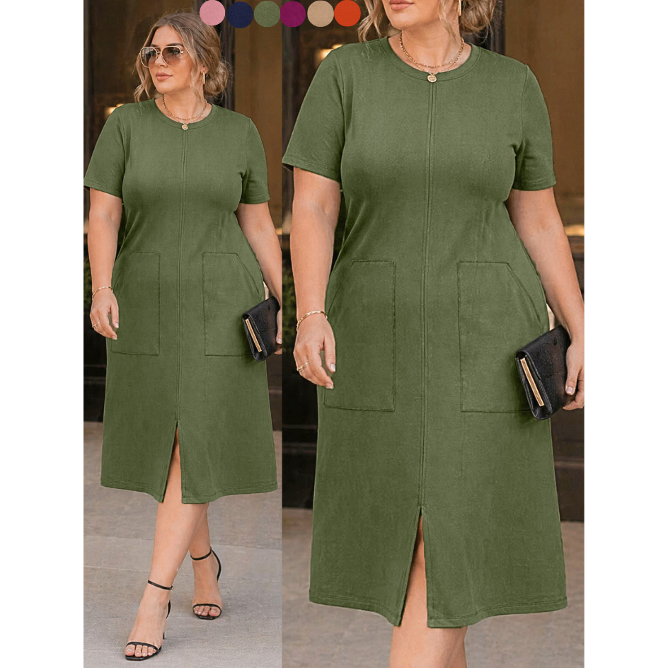 Vestido plus zise feminino discreta estilosa vestidos femininas evangélico tendencia casual moda feminina verão grande