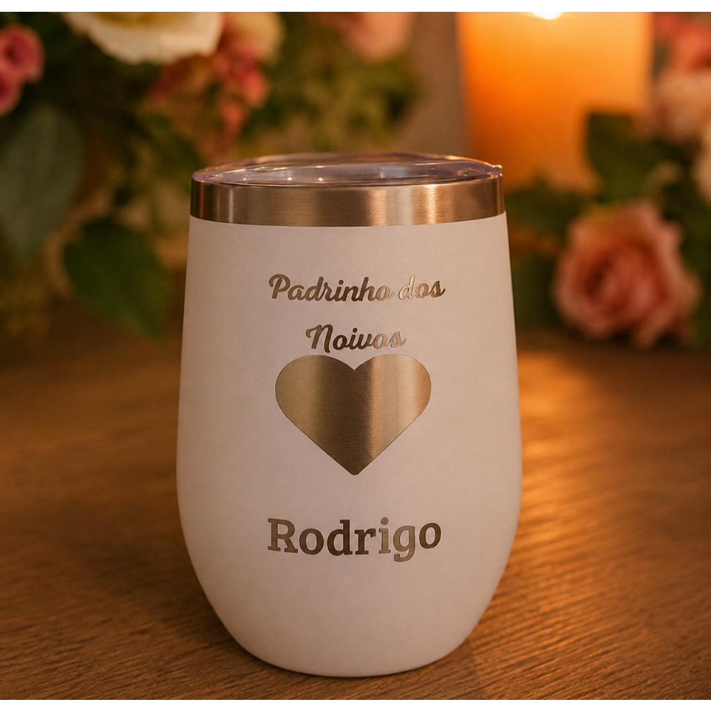 copo térmico padrinho ou madrinha  Térmicos Inox Personalizados - Padrinho e Madrinha - Presente Especial Batizado